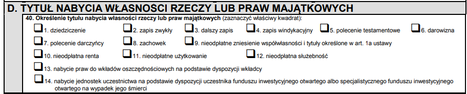 część d formularza sd-z2