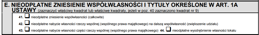 część e formularza sd-z2